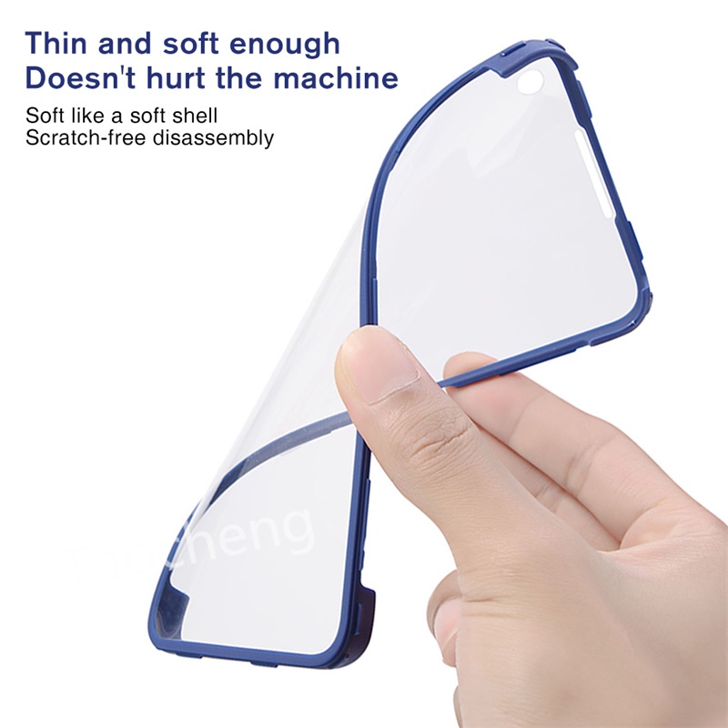 Ốp Điện Thoại Silicone Hai Mặt 360 Độ Cho Samsung Galaxy A73 A53 A33 A23 A13 4G 5G° Ốp Lưng Bảo Vệ Toàn Thân Chống Sốc