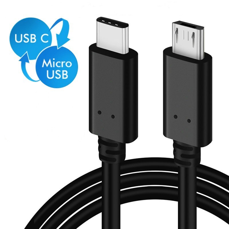 Dây cáp chuyển đổi jack Type-C sang Micro USB tiện dụng