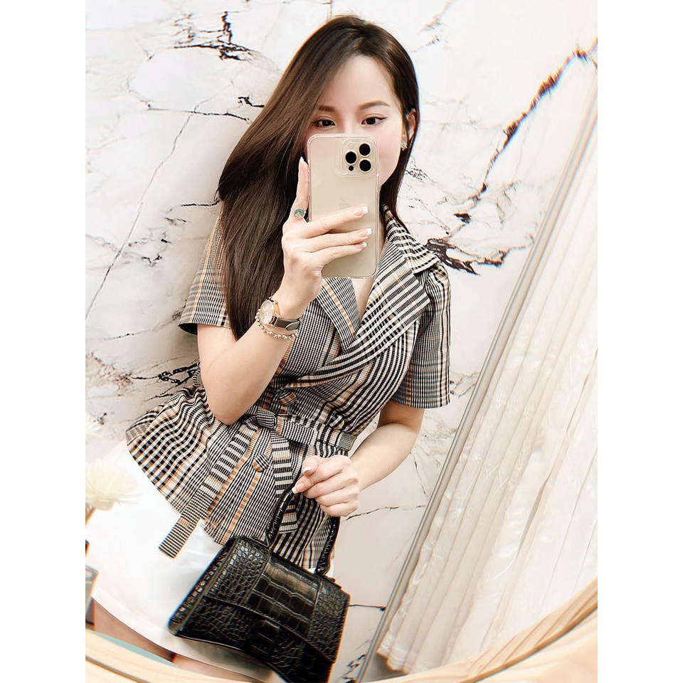 Áo vest nữ ngắn tay vải xuất dư hàng đẹp có bigsize cho người béo mập, áo vest nữ công sở kiểu thanh lịch, sang chảnh