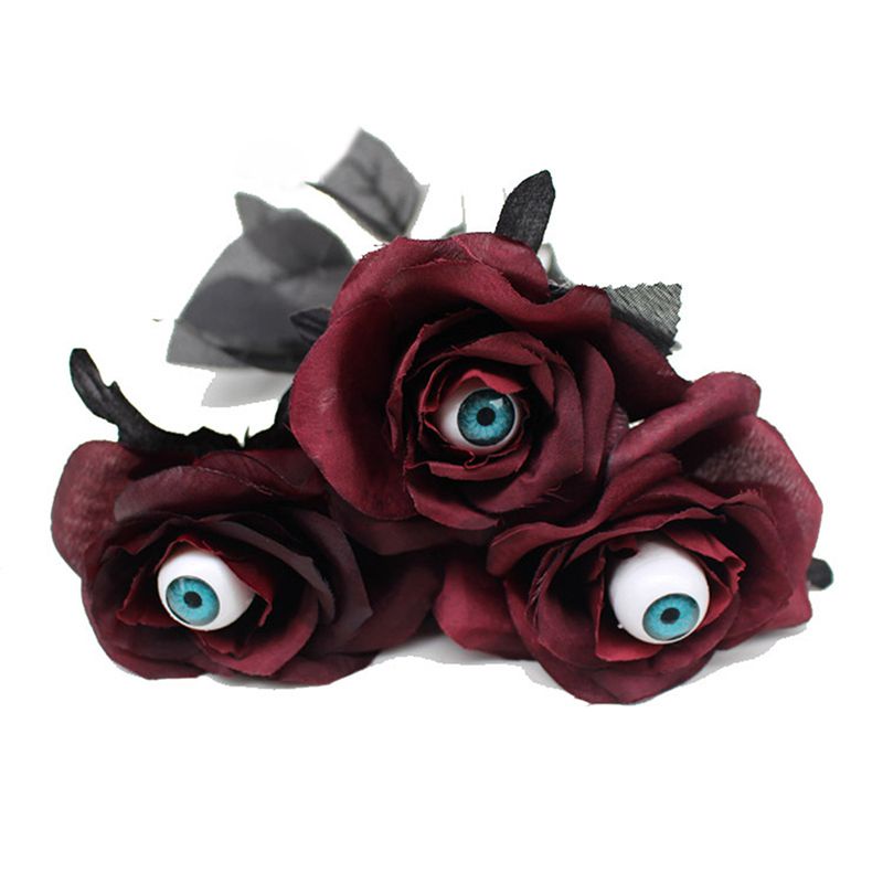 Simulation Roses Halloween With Eyeballs Home Decoration Party Fake Flower Props