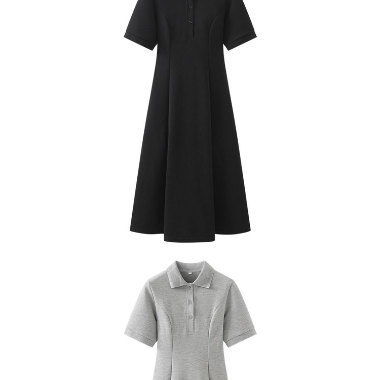 Đầm Chữ A Tay Ngắn Màu Trơn Thời Trang Hàn Quốc Mới 2022