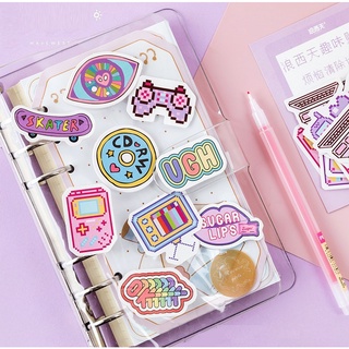 Enjoymore 🕹 Set 40 Sticker Điện Tử Trend Tiktok Cute Miếng Dán Trang Trí Sổ Planner Nhật Ký