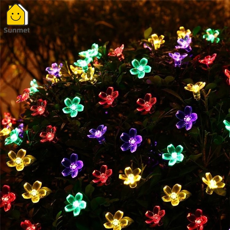 Đèn Trang Trí Hoa Anh Đào Bằng Năng Lượng Mặt Trời 6.5 Mét 30 Đèn Trang Trí Cây Cối Homestay noel Tiệm Trà Sữa