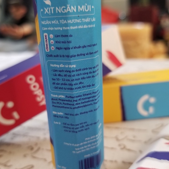 Xịt khử mùi toàn thân Oopsy Lylylorem hương nước hoa tự nhiên chính hãng