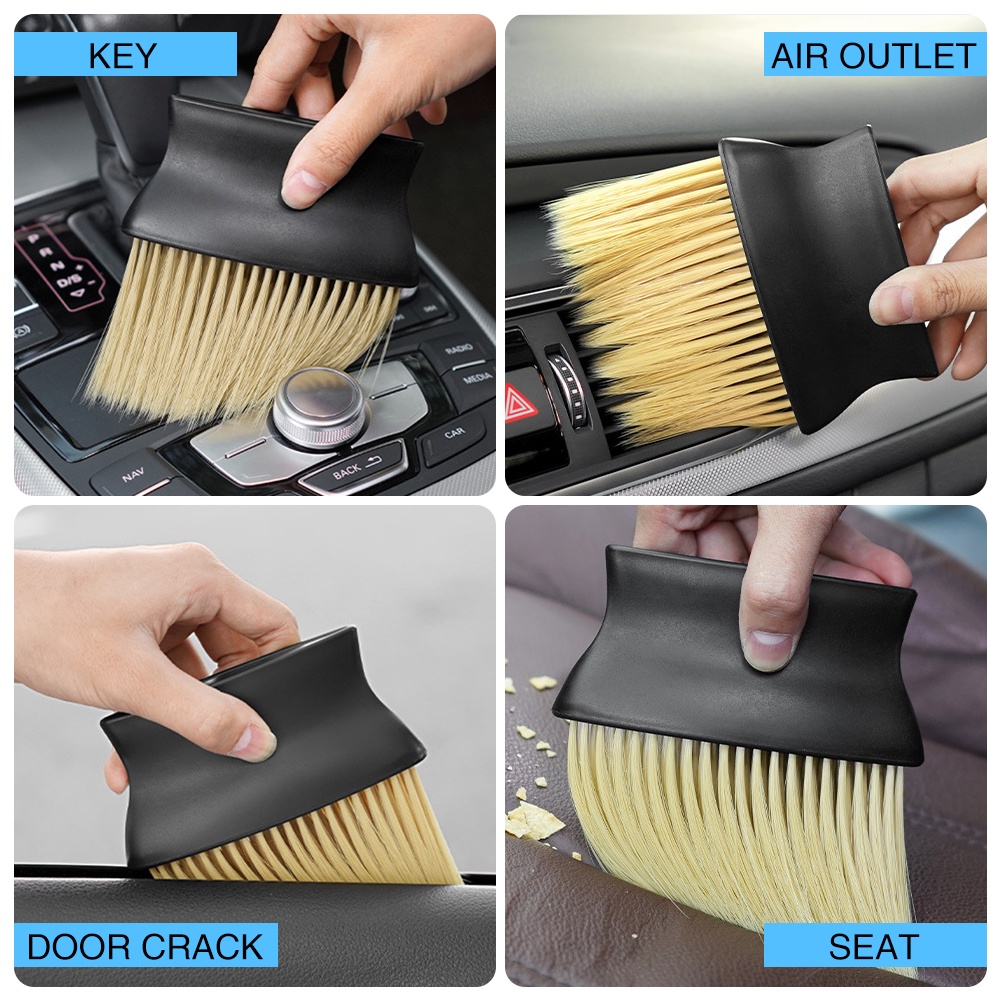 Bàn Chải Nylon Mềm Làm Sạch Bề Mặt Ghế Ngồi Xe Hơi Chống Trầy Xước