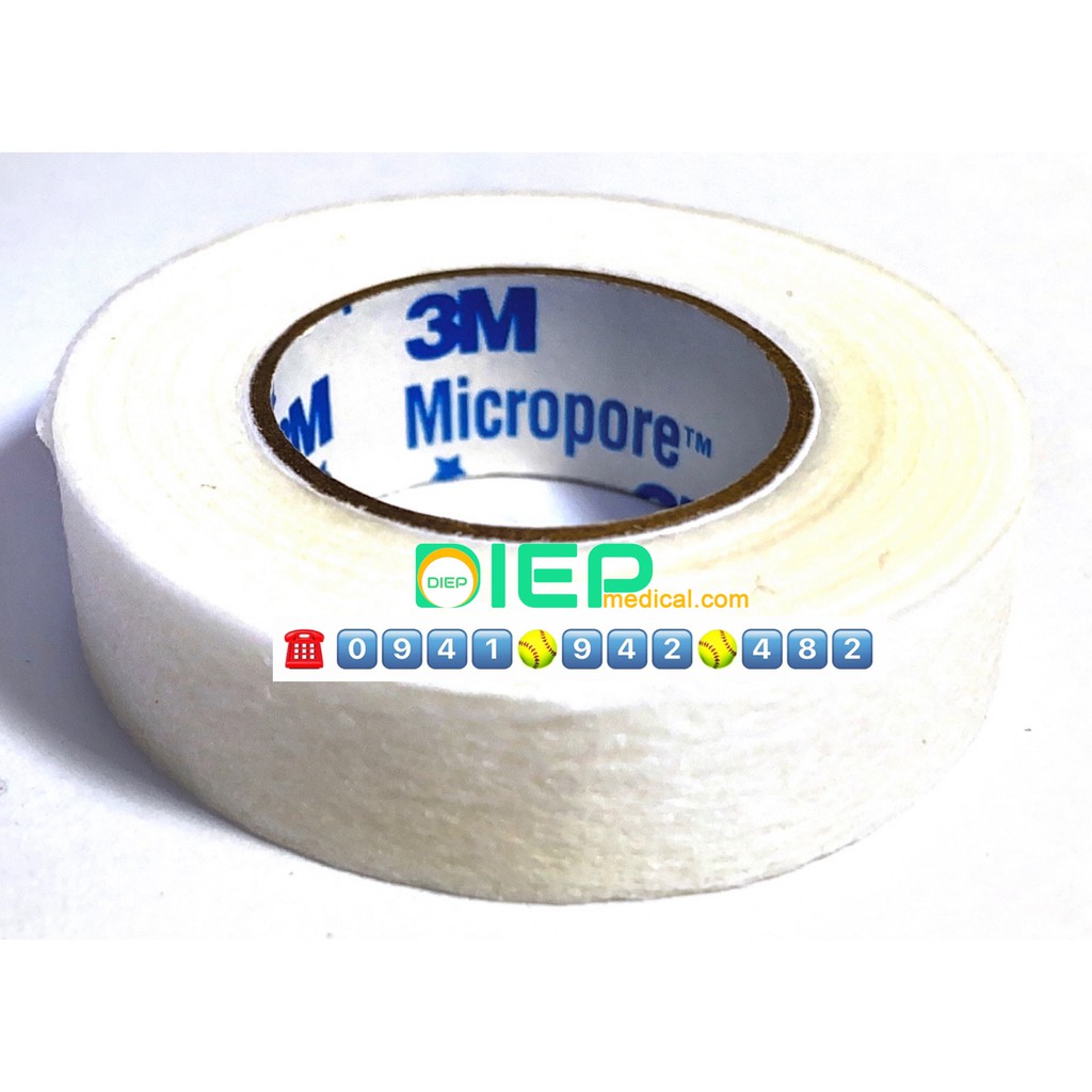 ✅ 3M MICROPORE 1530-0 (1.25cmx9.1m), 1530-1 (2.5cmx9.1m) - Băng keo giấy y tế kích thước 1.2.5cm/2.5cmx9.1m