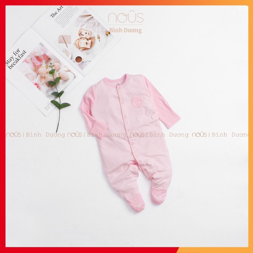 Bodysuit nous newborn sơ sinh kẻ hồng - nous bình dương - nousbipbipstore [FREESHIP] [HỖ TRỢ ĐỔI TRẢ] [HÀNG CHÍNH HÃNG]