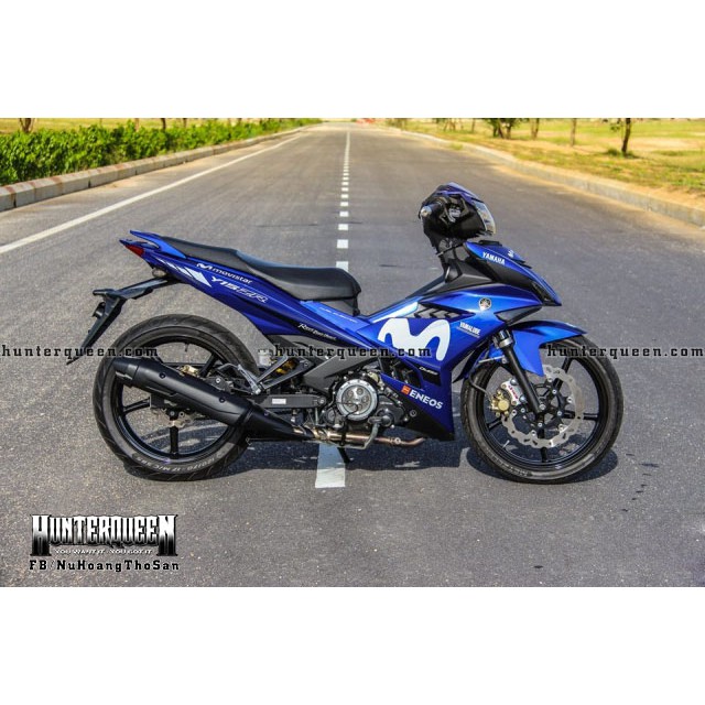 Tem in UV cao cấp. Exciter 150 Movistar xanh GP 2018. Decal tem xe ép nhiệt kích thước chuẩn.