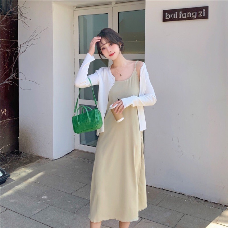 [bunny] Váy hai dây lụa mềm mát | BigBuy360 - bigbuy360.vn