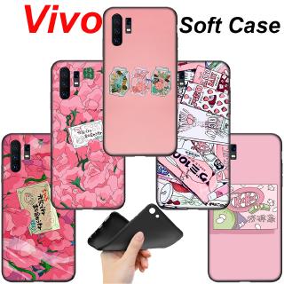 Ốp lưng màu hồng phong cách hàn quốc cho Vivo Y11 Y17 Y5s Y53 Y55 Y55s Y69 Y71 Y81 Y81s Y91C Y95 Y93 Y91