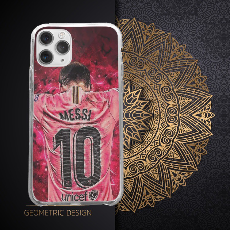 Ốp Lưng cậu thủ messi ốp Iphone hình messi nền hồng độc đáo dành cho Iphone 5 đến 12 Promax BAR20210003