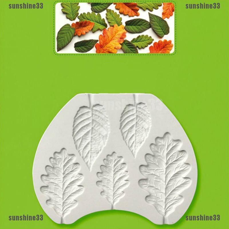 [MULINHE] Khuôn Silicone Làm Bánh Hình Lá Sồi &amp; Blackberry