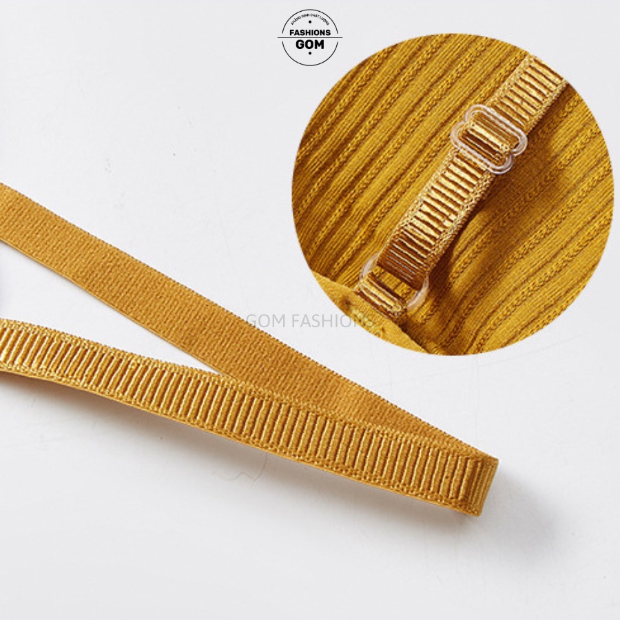 Áo bra thắt nơ 2 dây GOMTAT chất cotton siêu thoáng khí, đồ lót nữ không gọng đệm mỏng nâng ngực - BRANO-003