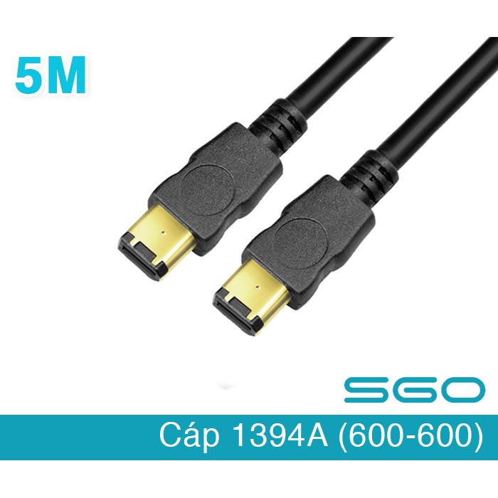 Dây cáp 1394A firewire 600-600 dài 5m. Kết nối máy tính PC, Laptop ra Sound card âm thanh, thiết bị thu âm, quay phim.