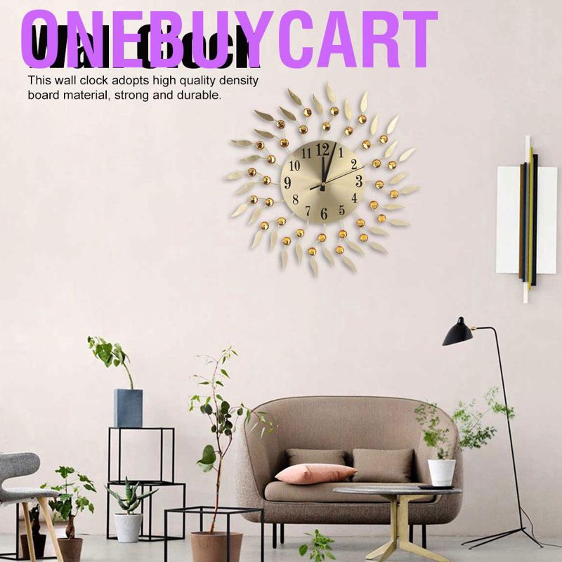 Onebuycart Alinory wall clock  innovative flower shaped home office living room decorative silent quartz cloc