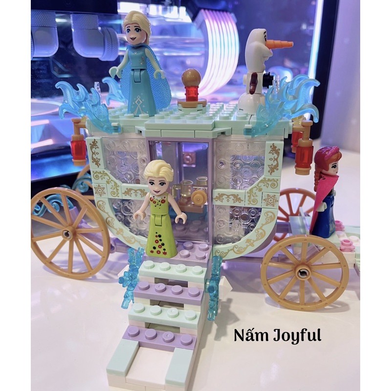 Bộ xếp hình cỗ xe tuyết Elsa Frozen set 4 hộp