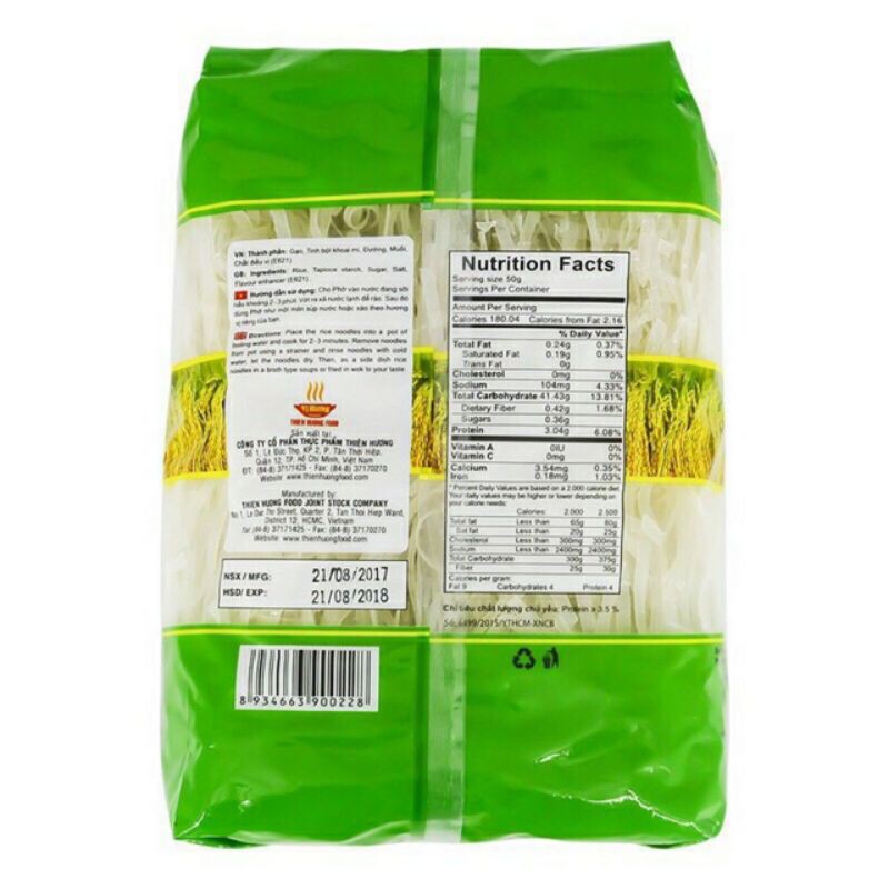 Phở Khô Vị Hương Ngon Tuyệt Gói 480g đate mới nhất