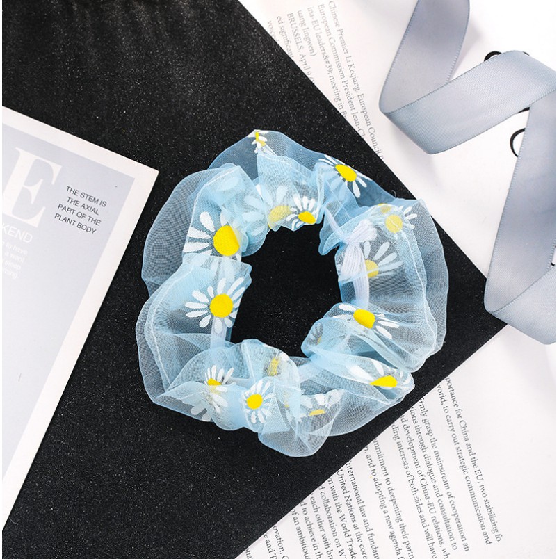 [Mã FASHIONCB231 hoàn tối đa 30K xu đơn 99K] INS Cúc Scrunchies Dây Buộc Tóc Hoa | BigBuy360 - bigbuy360.vn