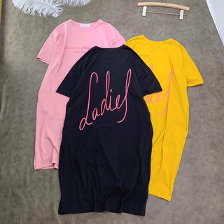 Váy thun nữ form rộng chữ dễ thương