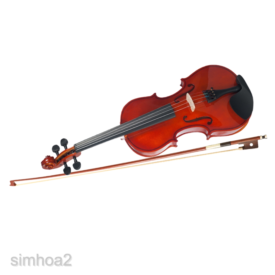 4/4 Size Violin Set with Bow Case for Violin Players Music Lovers Brown