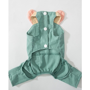 Áo cho chó mèo - Jumpsuit thỏ xanh