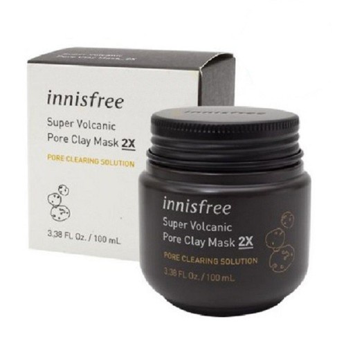 Mặt Nạ Bùn/ 𝘍𝘳𝘦𝘦𝘴𝘩𝘪𝘱 / Mặt nạ đất sét Super Volcanic Pore Clay Mask Innisfree 100ML