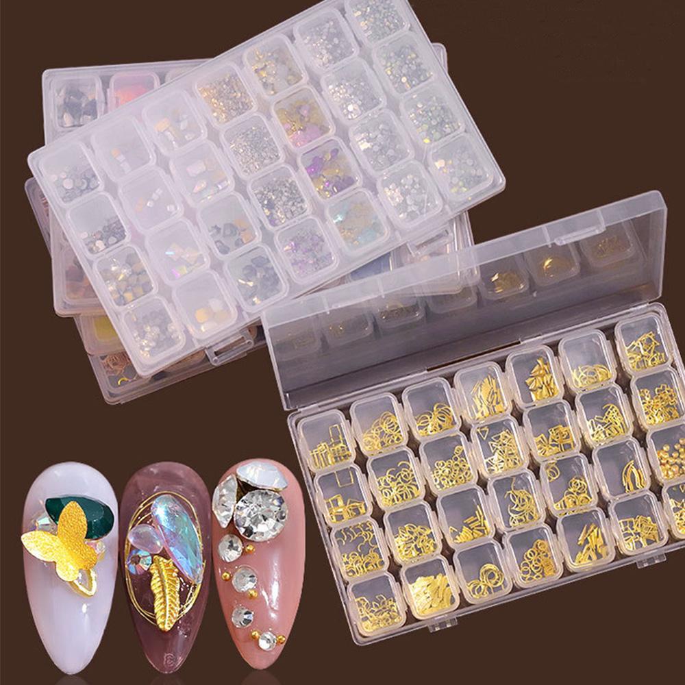 QQMALL Hộp Phụ Kiện Làm Móng Hình Vỏ Sò