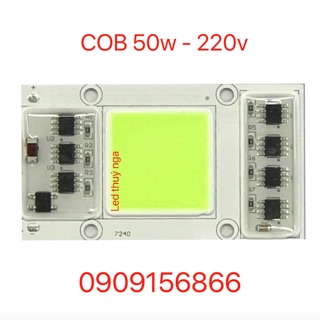 Mắt led cob 50w màu xanh lá ( điện 220v)