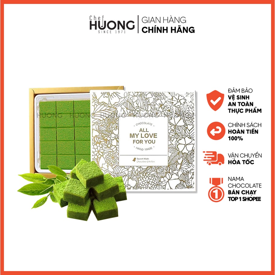 [CHẢY HOÀN TIỀN] Nama Chocolate Matcha - Sô cô la vị trà xanh Nhật Bản - Socola Chef Huong