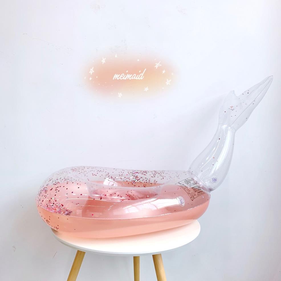 Phao bơi cho bé KOGANO phao bơi xỏ chân chống lật an toàn trẻ em đuôi cá họa tiết kim sa độc đáo SS-001427