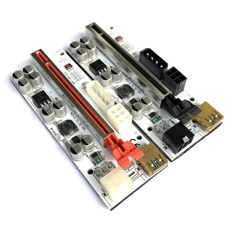 Card Mở Rộng PCI-E 1X Sang 16X 6Pin USB 3 0 Cho Miner Mining