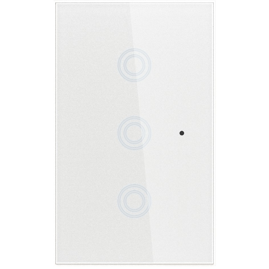 Công tắc cảm ứng âm tường Wifi thông minh Tuya hình chữ nhật 3 nút NAS-SC02W-3