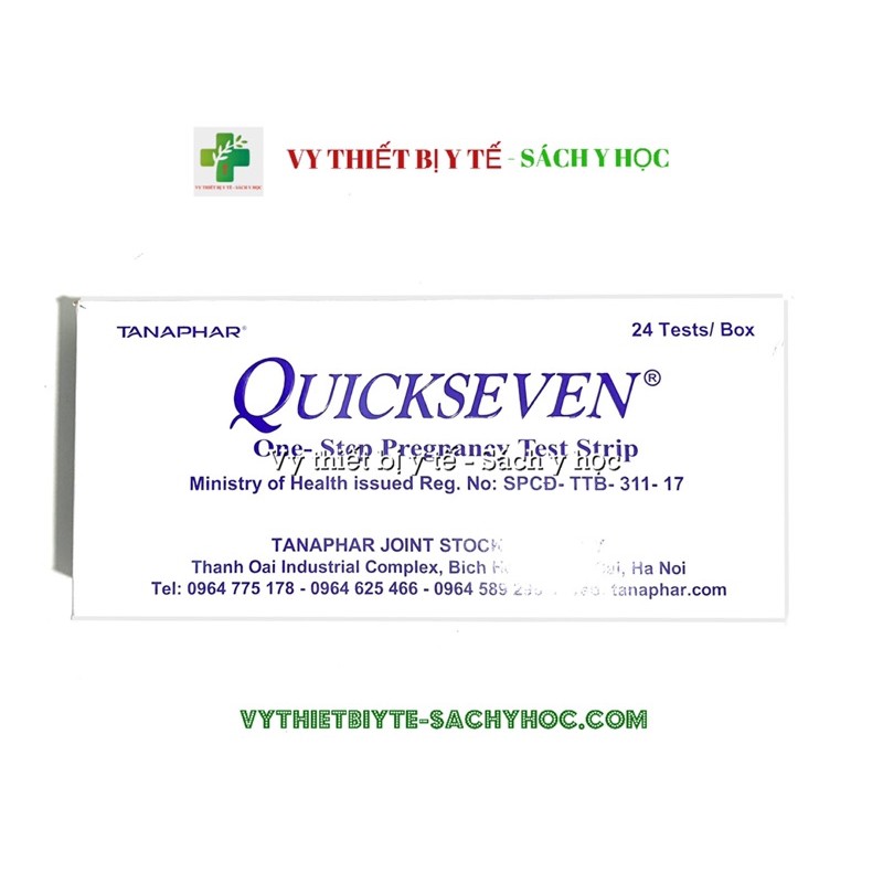 Que thử thai Quickseven ( 1 hộp 24 test)