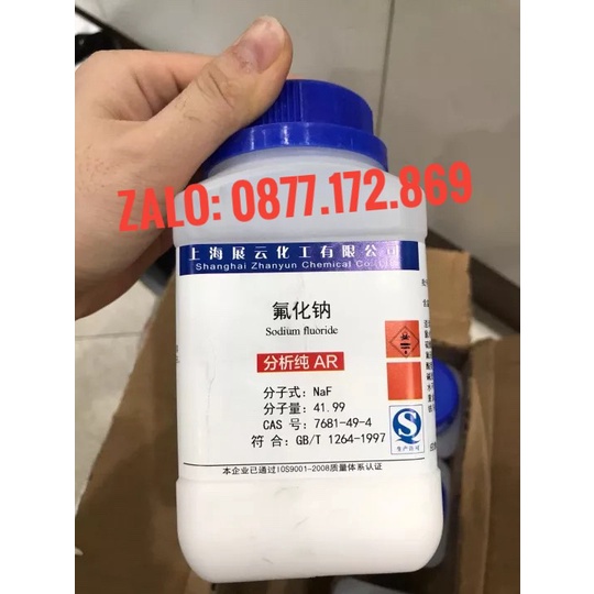 Hóa chất Sodium fluoride NaF lọ 500g natri florua