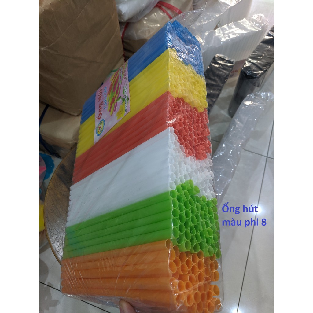 Ống hút nhiều màu phi 6 - 8 [ gói 500g ]