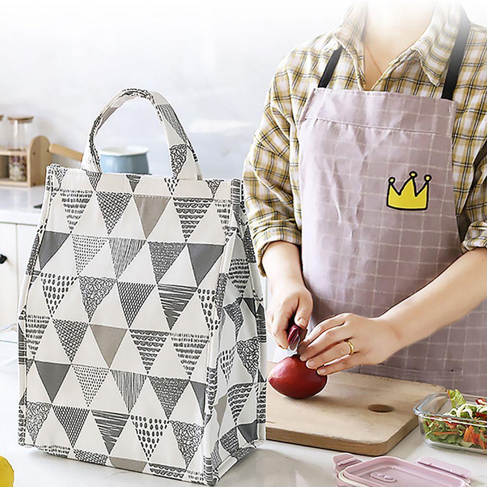 Túi Đựng Hộp Cơm Trưa Họa Tiết Hình Đa Giác Sáng Tạo Chống Thấm Nước