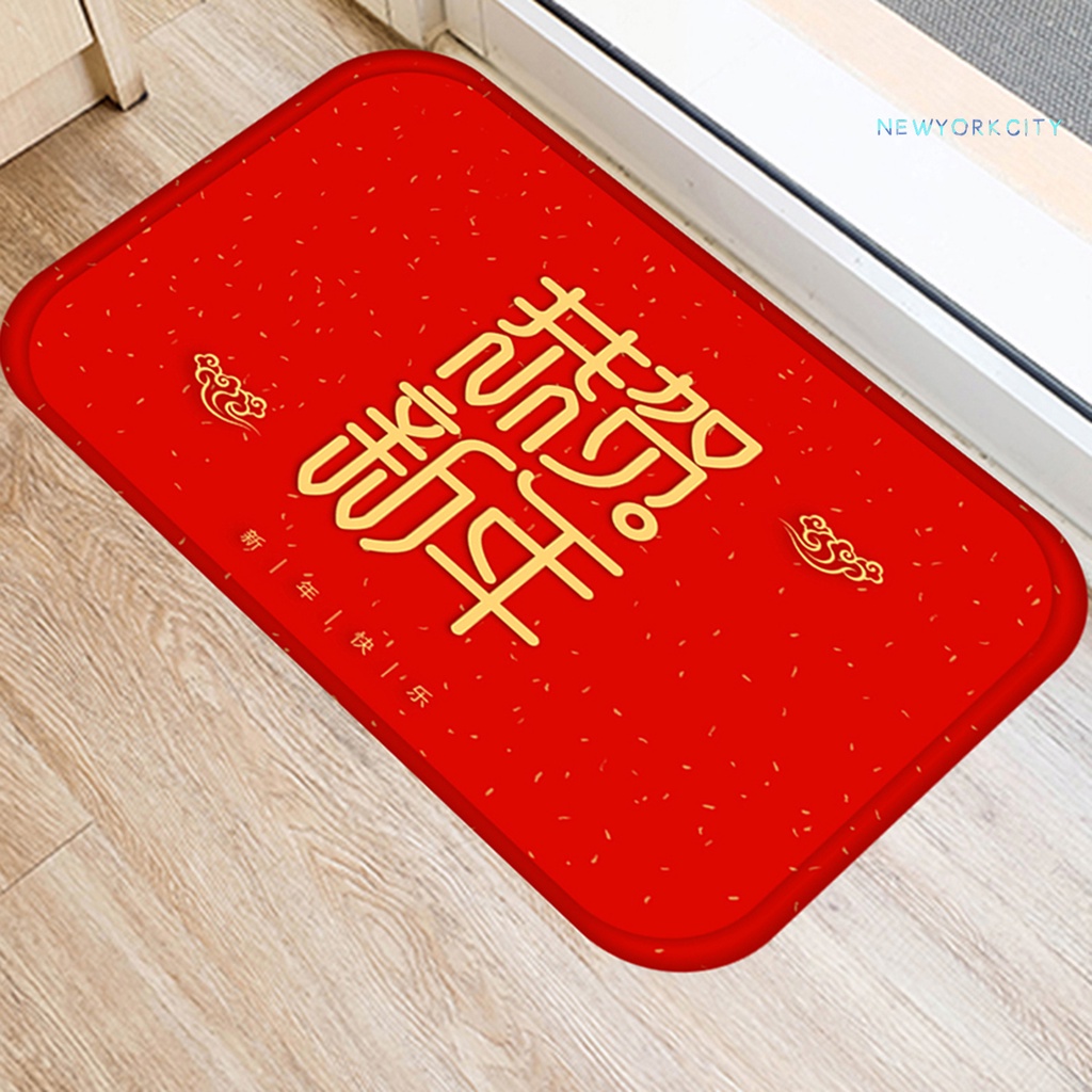 Ny- Thảm Lót Sàn Nhà Họa Tiết Nhân Vật Trung Quốc Viền Mịn Tiện Dụng Dùng Trong Nhà