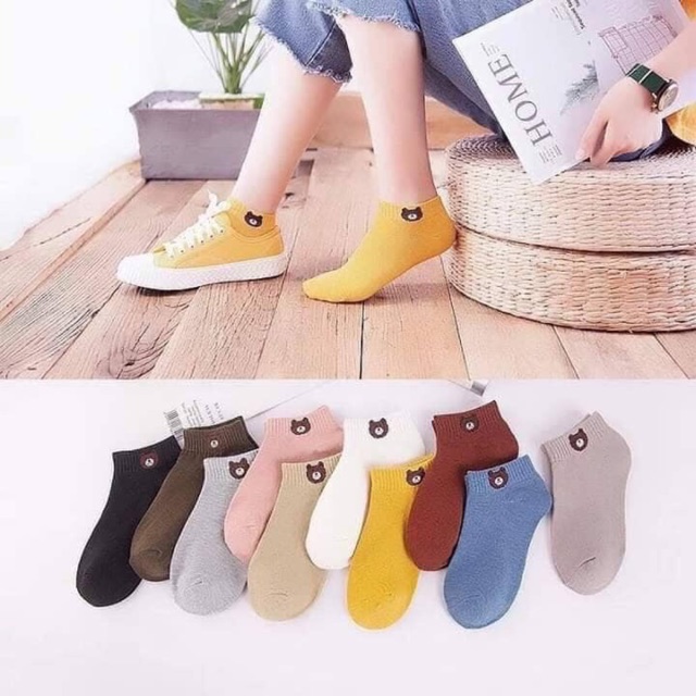 Tất gấu kèm túi zip Set 10 đôi