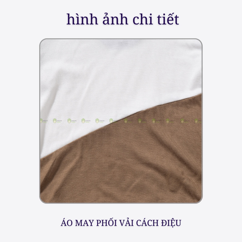 Bộ Dài Tay Cho Bé Trai, Bé Gái Vải Thun Lạnh Minky Mom Hoạ Tiết Phối Trắng, Đồ Bộ Mặc Nhà Cho Bé MKMTD2227