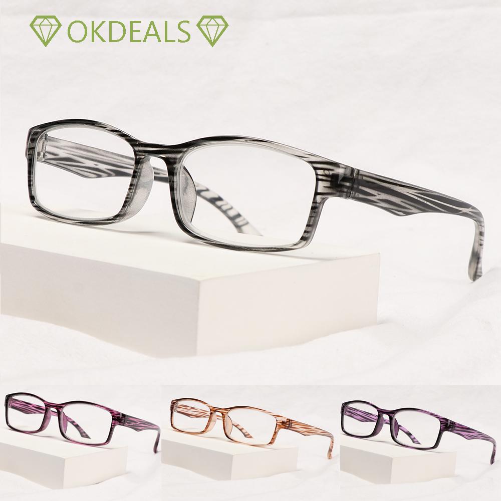 Mắt Kính Đọc Sách Thời Trang Unisex Siêu Nhẹ Màu Tím/Hồng/Nâu