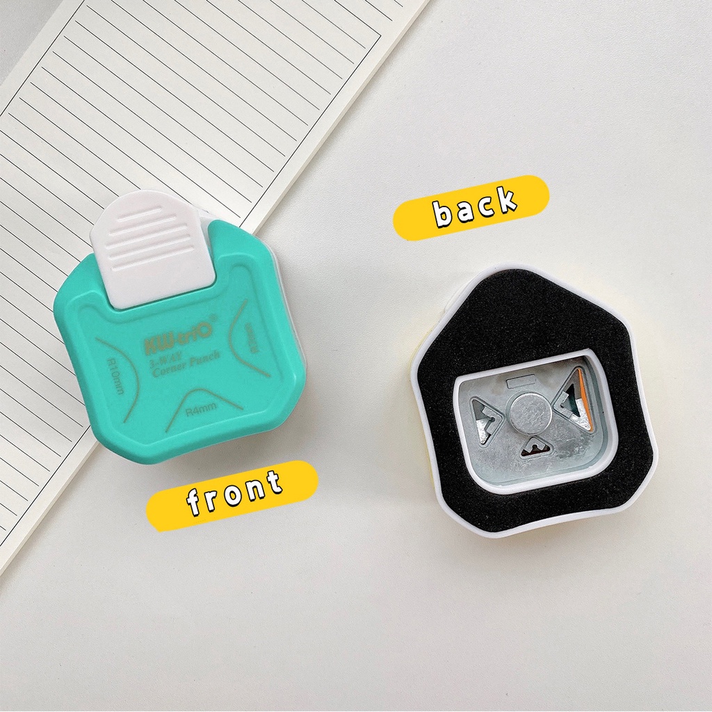 Dụng cụ cắt góc tròn nhỏ gọn 3 trong 1 R4/R7/R10mm dùng để cắt giấy/hình ảnh DIY tiện dụng