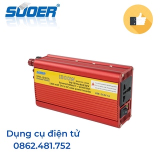 Bộ kích điện suoer 12v lên 220v 1200w chống ngược cực inverter.