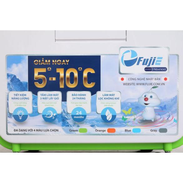 [BH 24 THÁNG] Máy quạt hơi nước điện làm mát không khí Fujie AC-601 Green, quạt điều hòa hơi nước công suất lớn
