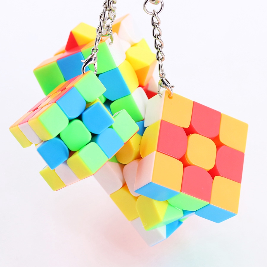 Móc khóa hình khối rubik 3x3x3 30mm 35mm 40mm