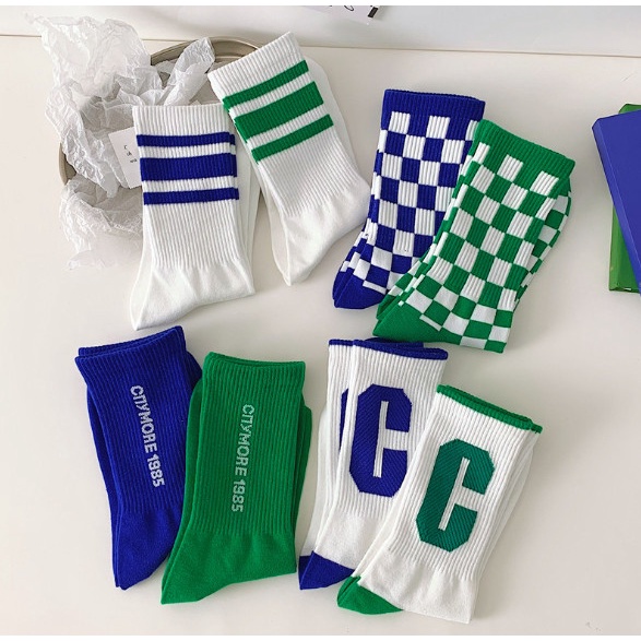 Vớ Tất cao cổ chữ C Nam Nữ phong cách thể thao, trẻ trung, năng động.