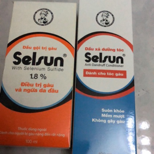 Combo gội + xả selsun 1.8%