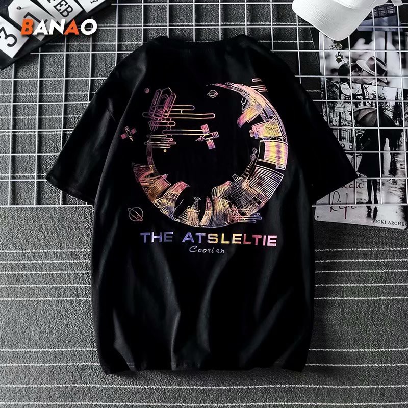 Áo thun tay ngắn gấu trúc form rộng