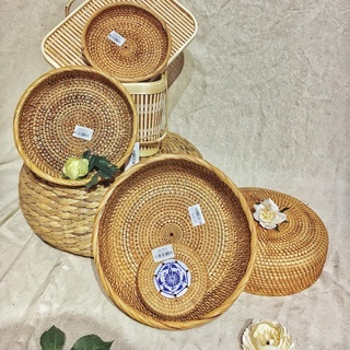 Rổ mây tròn đựng đồ