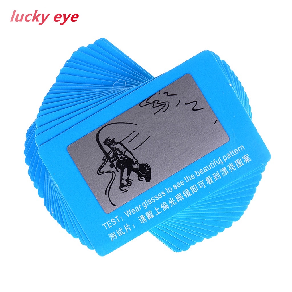 lucky eye glasses】Thẻ Kiểm Tra Kính Mát Phân Cực Chống Ánh Sáng Xanh Tím Có Thể Tái Sử Dụng kiểm tra thẻ bài cho nam nữ