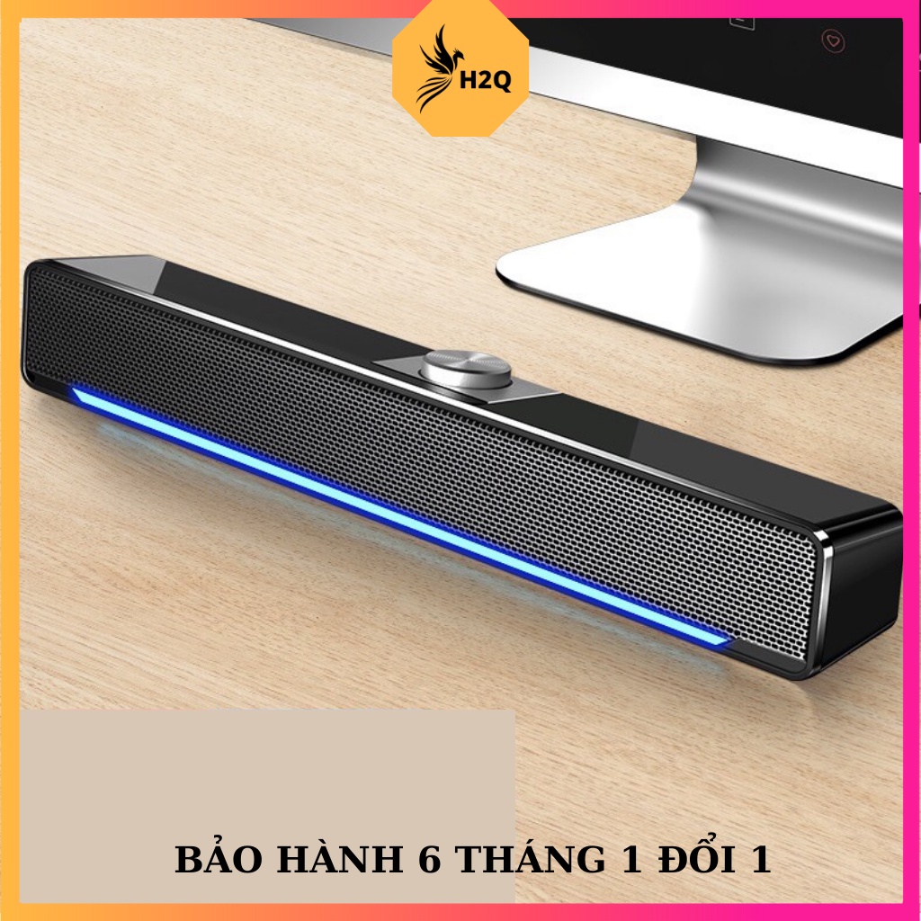 Loa vi tính SADA V-196 Công Suất Lớn Siêu Trầm, Loa máy tính âm thanh nổi 4D Bass to siêu êm Có Dải Đèn Led Cao Cấp